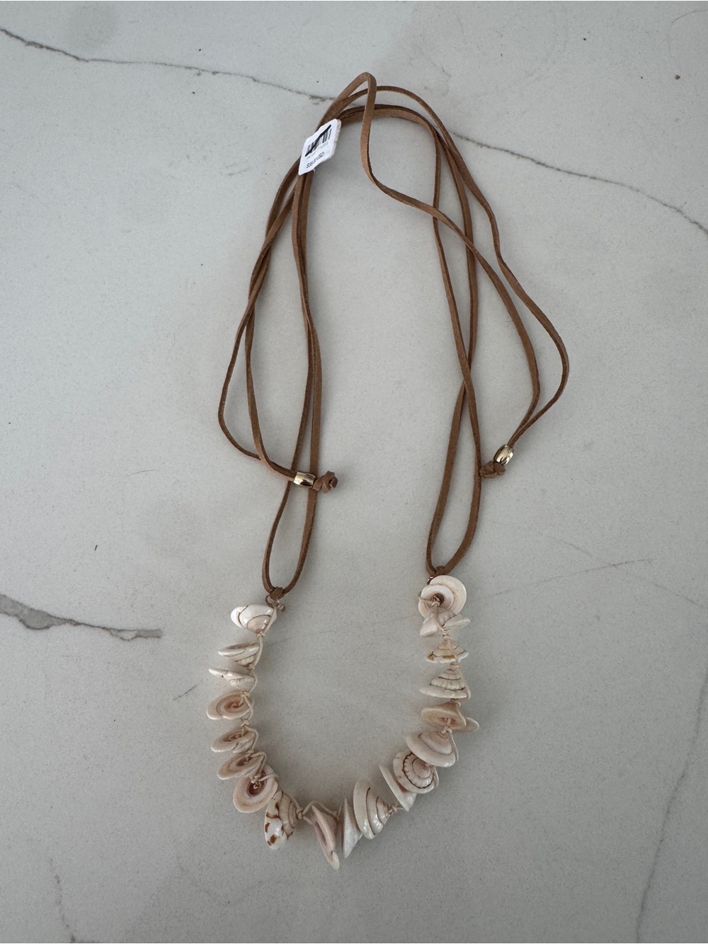 Free People Cream Shell Strand Necklace with Natural Shell Accents NWT - Picture 2 of 7